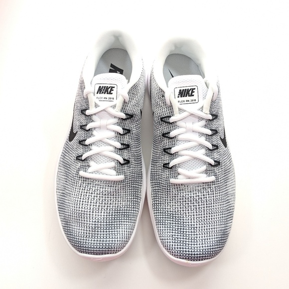Nike Flex 2018 RN White/Black/Cool Grey Women 10 - Picture 3 of 6